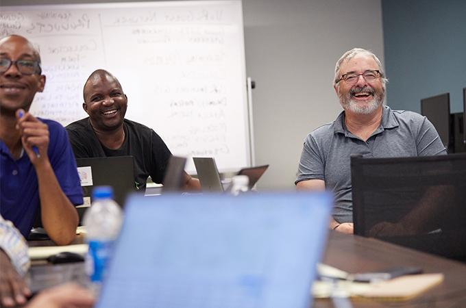 Steve Moore with eSwatini Ministry of Health Officials